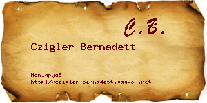 Czigler Bernadett névjegykártya