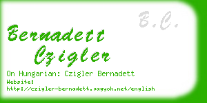 bernadett czigler business card